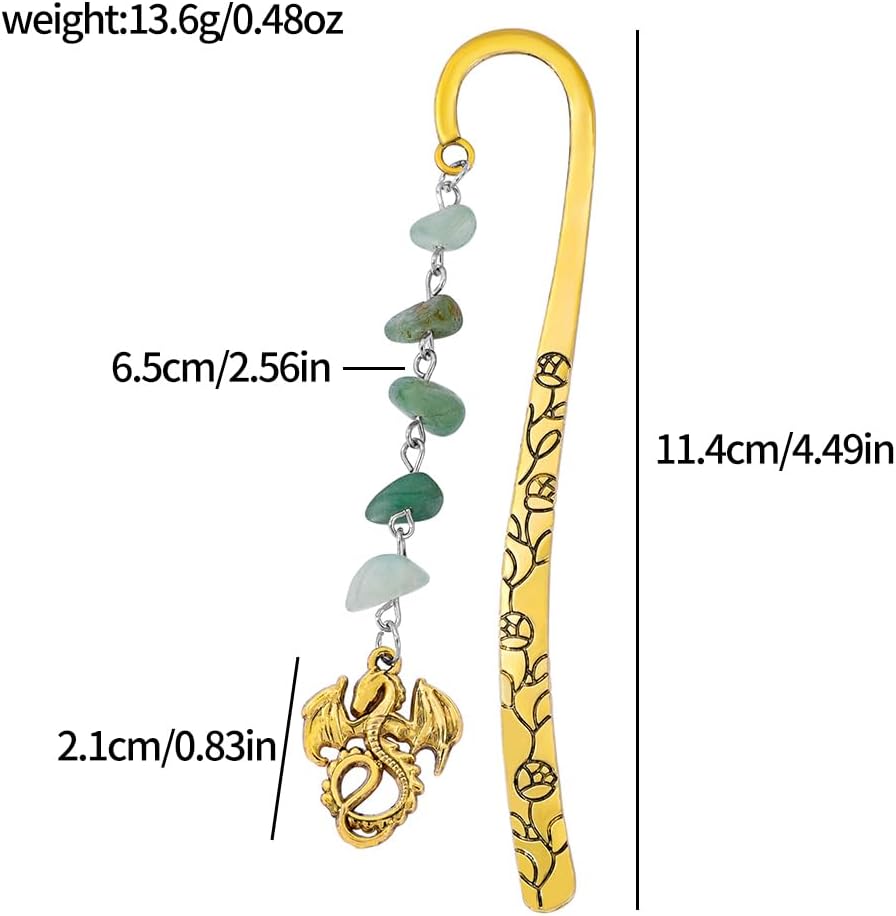Vintage Sun Bookmarks Metal Hook Bookmark Book Lover Book Accessories for Men and Women Book Lovers Essential Students School Supplies (Dragon Bookmark 3PCS)