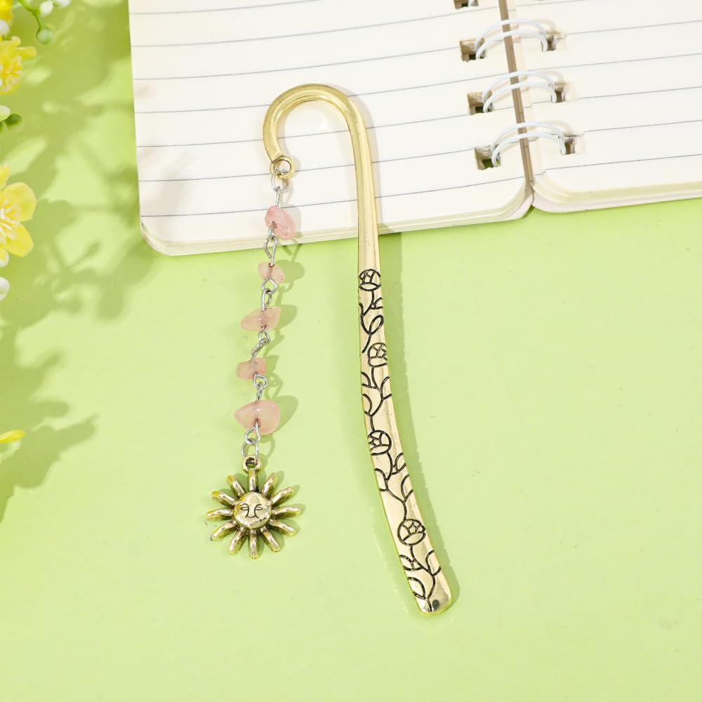 Vintage Sun Bookmarks Metal Hook Bookmark Book Lover Book Accessories for Men and Women Book Lovers Essential Students School Supplies (Dragon Bookmark 3PCS)