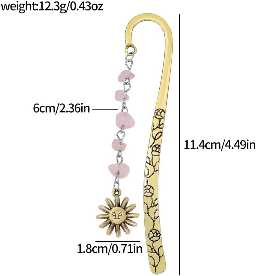 Vintage Sun Bookmarks Metal Hook Bookmark Book Lover Book Accessories for Men and Women Book Lovers Essential Students School Supplies (Dragon Bookmark 3PCS)