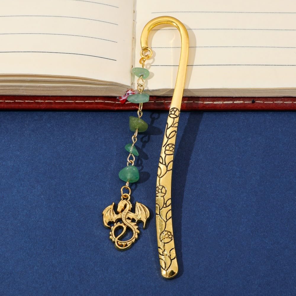 Vintage Sun Bookmarks Metal Hook Bookmark Book Lover Book Accessories for Men and Women Book Lovers Essential Students School Supplies (Dragon Bookmark 3PCS)