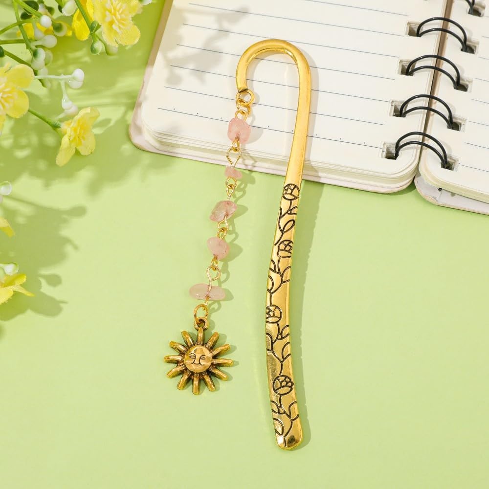 Vintage Sun Bookmarks Metal Hook Bookmark Book Lover Book Accessories for Men and Women Book Lovers Essential Students School Supplies (Dragon Bookmark 3PCS)