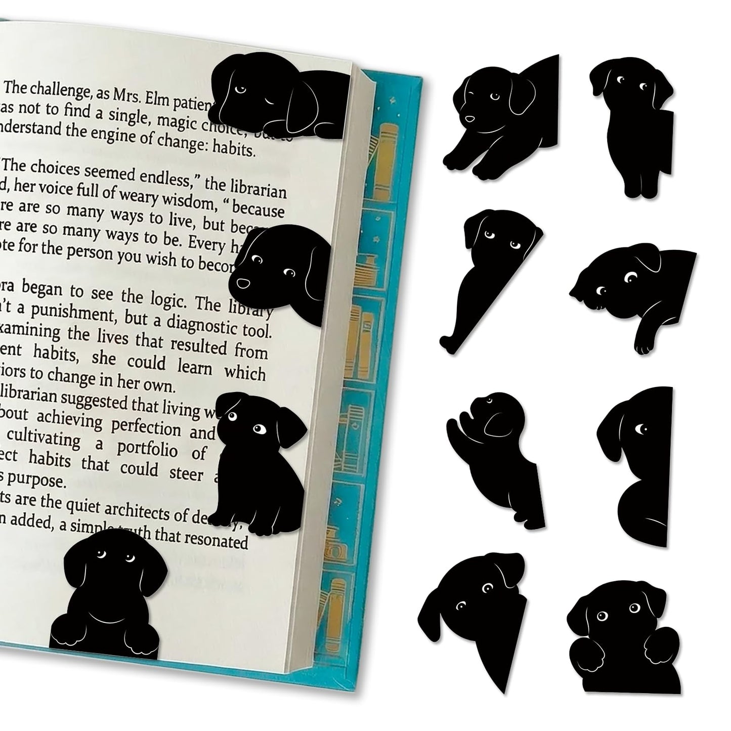 Magnetic Bookmarks for Reading Women – 6Pcs Cute Book Markers Clip Set for Dog Lovers - Dog Mom Gifts for Women - Bookish Gifts for Book Lovers - Page Markers for Reading School Office Home Supplies