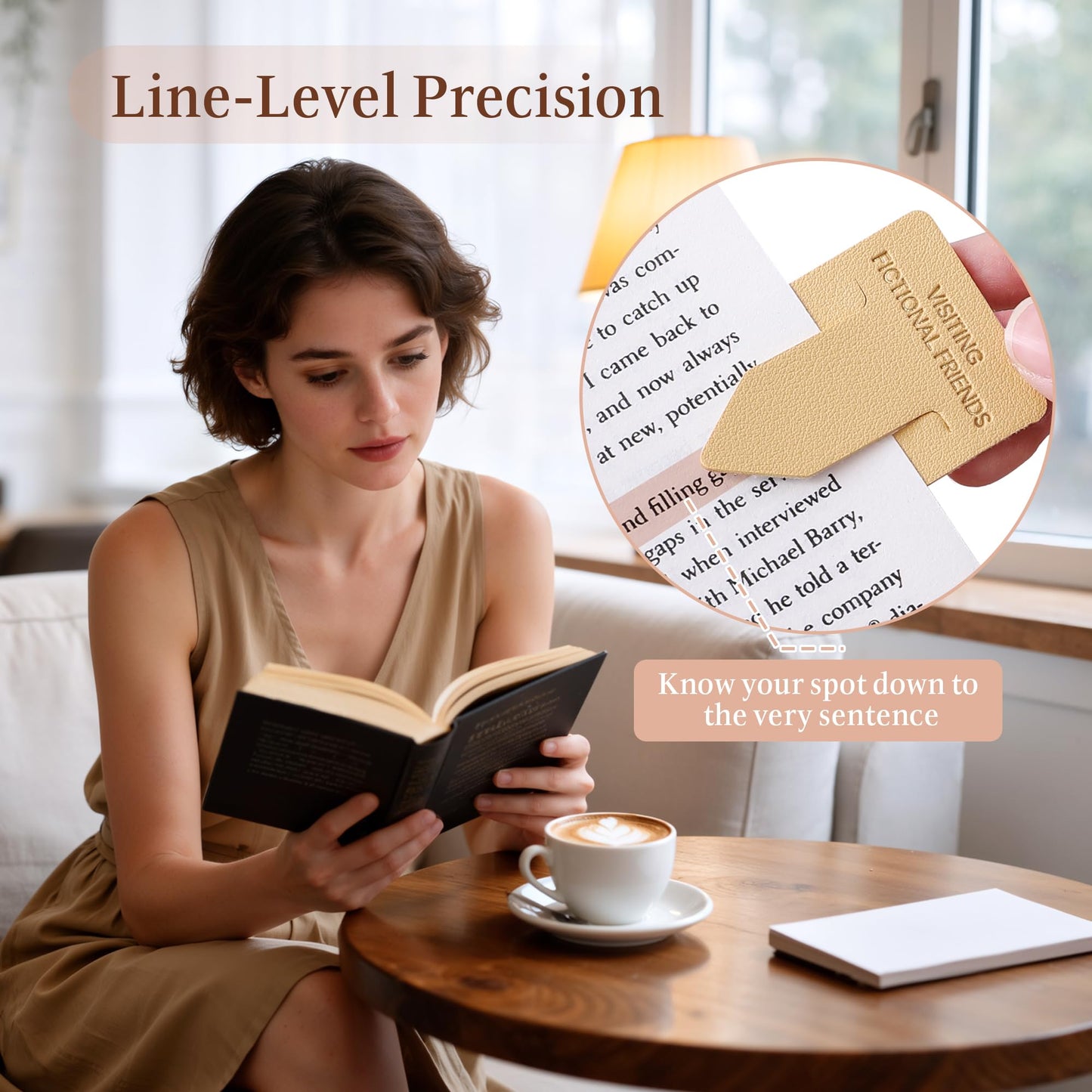 Leather Bookmark for Reading Women, BRIEFLY Left THE Universe Bookmarks, Index Book Marks for Book Lovers, 6 Pcs Light Color Set