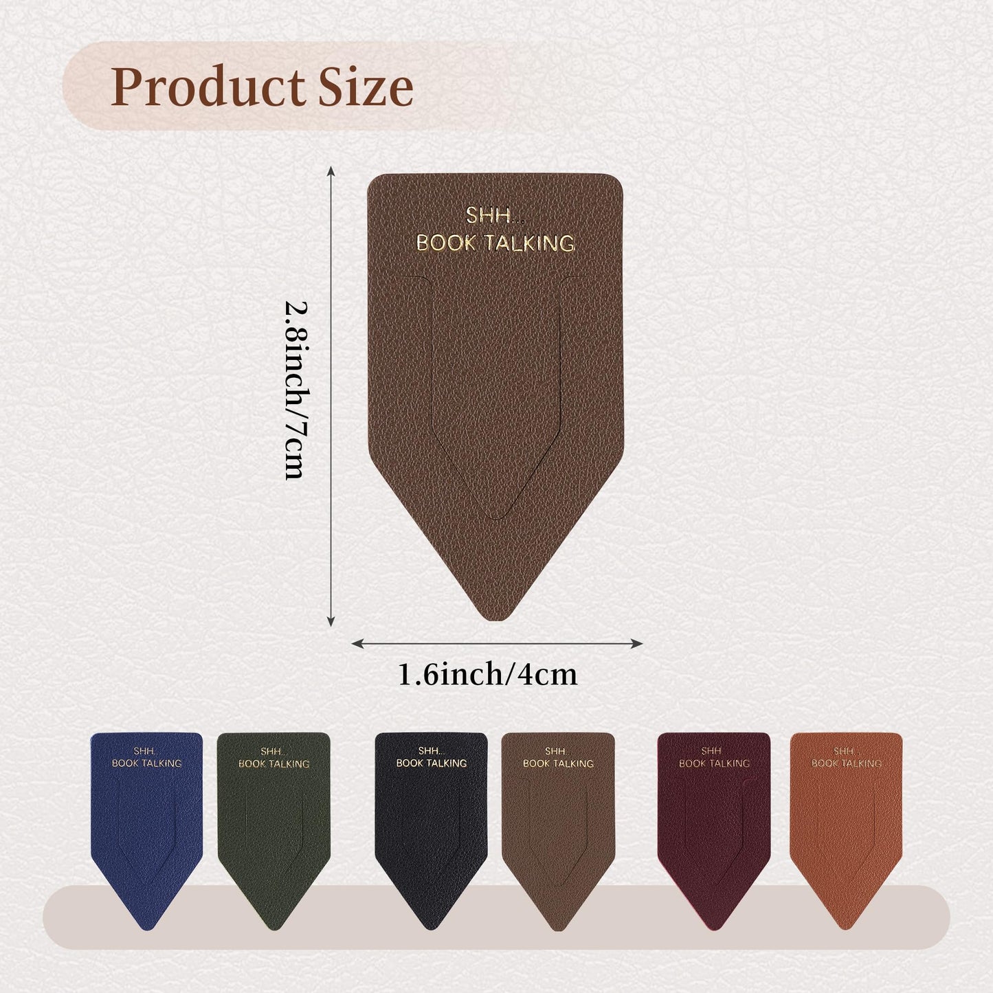 Leather Bookmark for Reading Women, BRIEFLY Left THE Universe Bookmarks, Index Book Marks for Book Lovers, 6 Pcs Light Color Set
