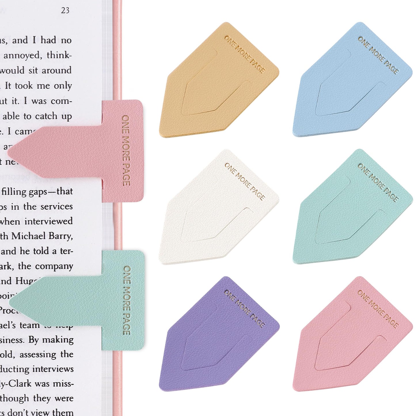 Leather Bookmark for Reading Women, BRIEFLY Left THE Universe Bookmarks, Index Book Marks for Book Lovers, 6 Pcs Light Color Set
