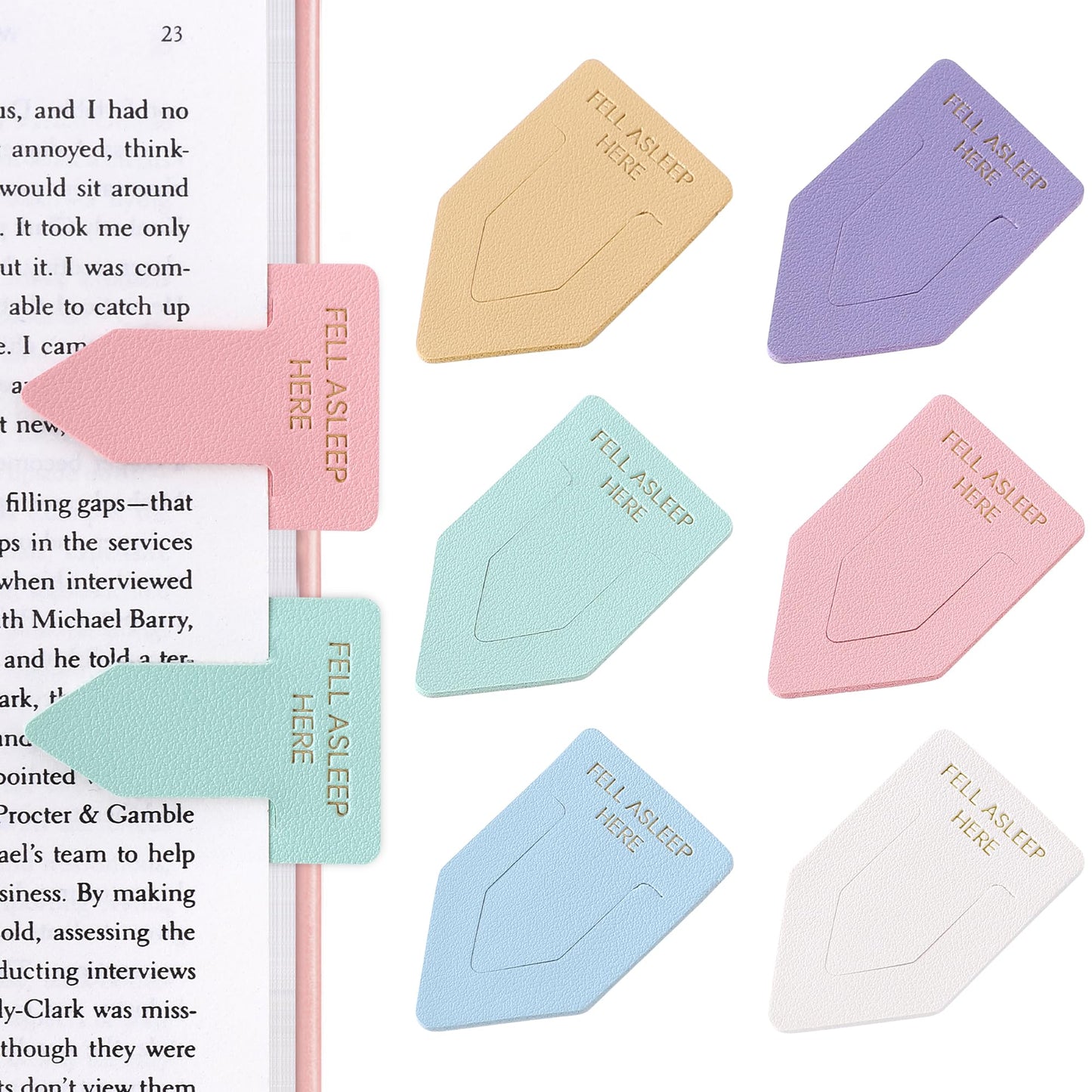 Leather Bookmark for Reading Women, BRIEFLY Left THE Universe Bookmarks, Index Book Marks for Book Lovers, 6 Pcs Light Color Set