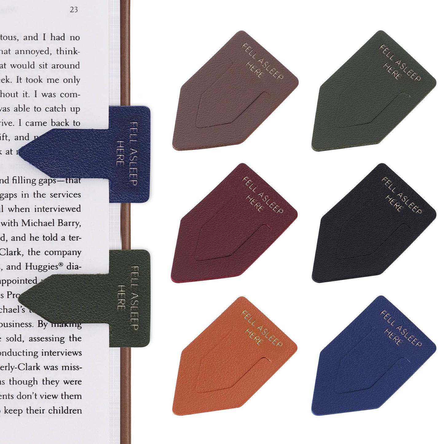 Leather Bookmark for Reading Women, BRIEFLY Left THE Universe Bookmarks, Index Book Marks for Book Lovers, 6 Pcs Light Color Set