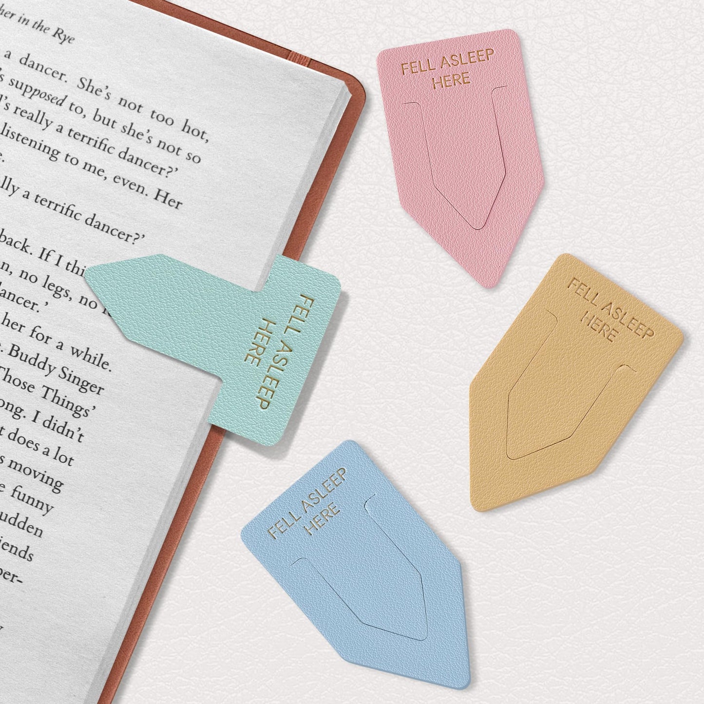 Leather Bookmark for Reading Women, BRIEFLY Left THE Universe Bookmarks, Index Book Marks for Book Lovers, 6 Pcs Light Color Set