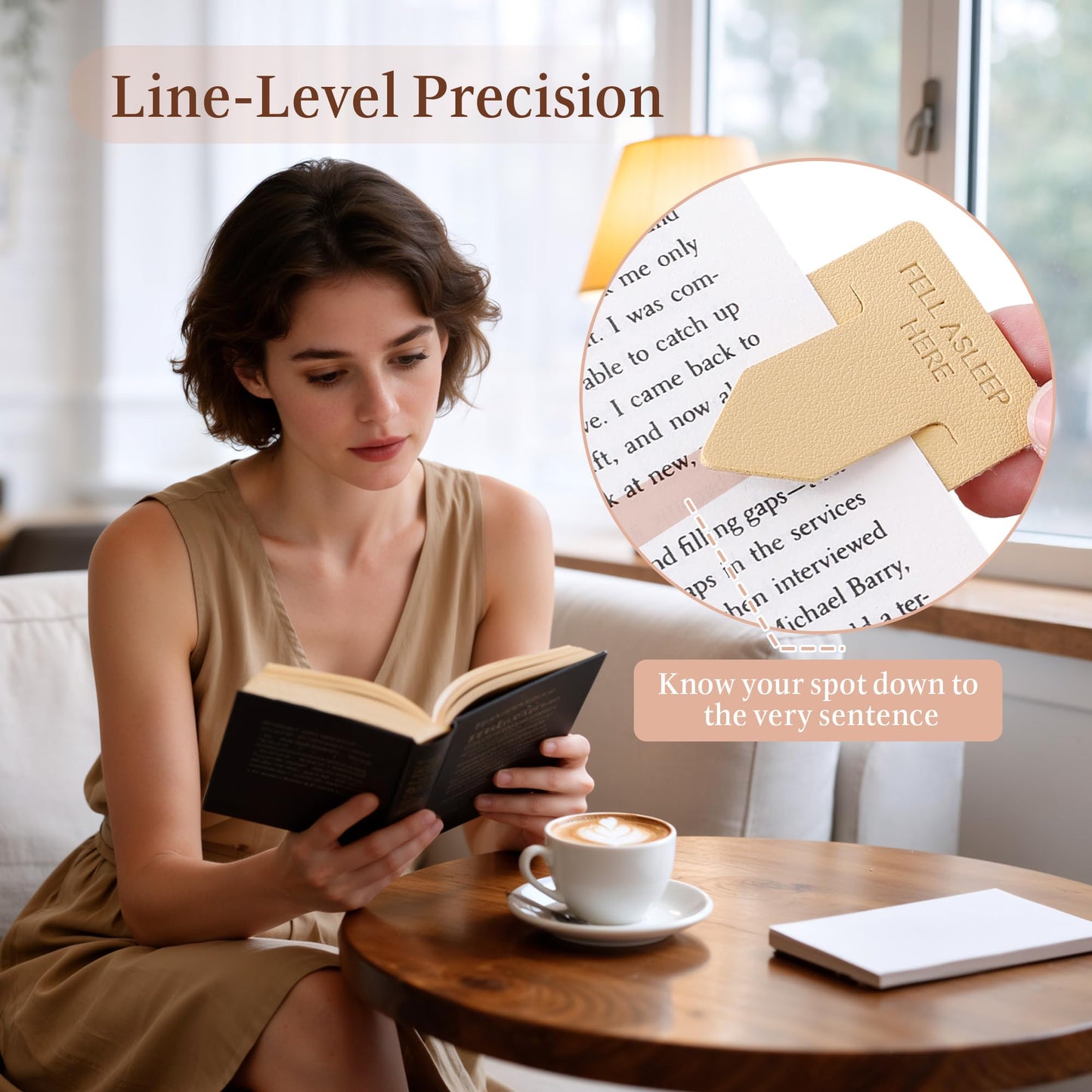Leather Bookmark for Reading Women, BRIEFLY Left THE Universe Bookmarks, Index Book Marks for Book Lovers, 6 Pcs Light Color Set