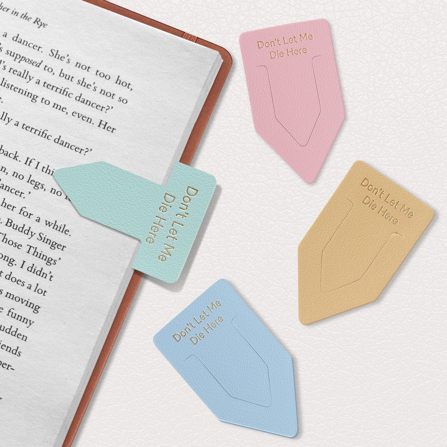 Leather Bookmark for Reading Women, BRIEFLY Left THE Universe Bookmarks, Index Book Marks for Book Lovers, 6 Pcs Light Color Set