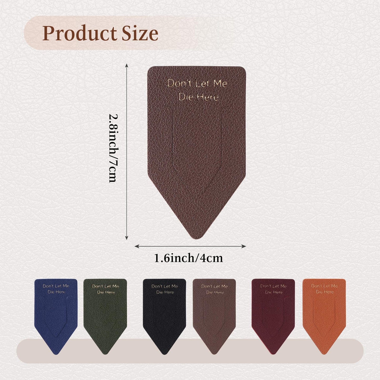 Leather Bookmark for Reading Women, BRIEFLY Left THE Universe Bookmarks, Index Book Marks for Book Lovers, 6 Pcs Light Color Set