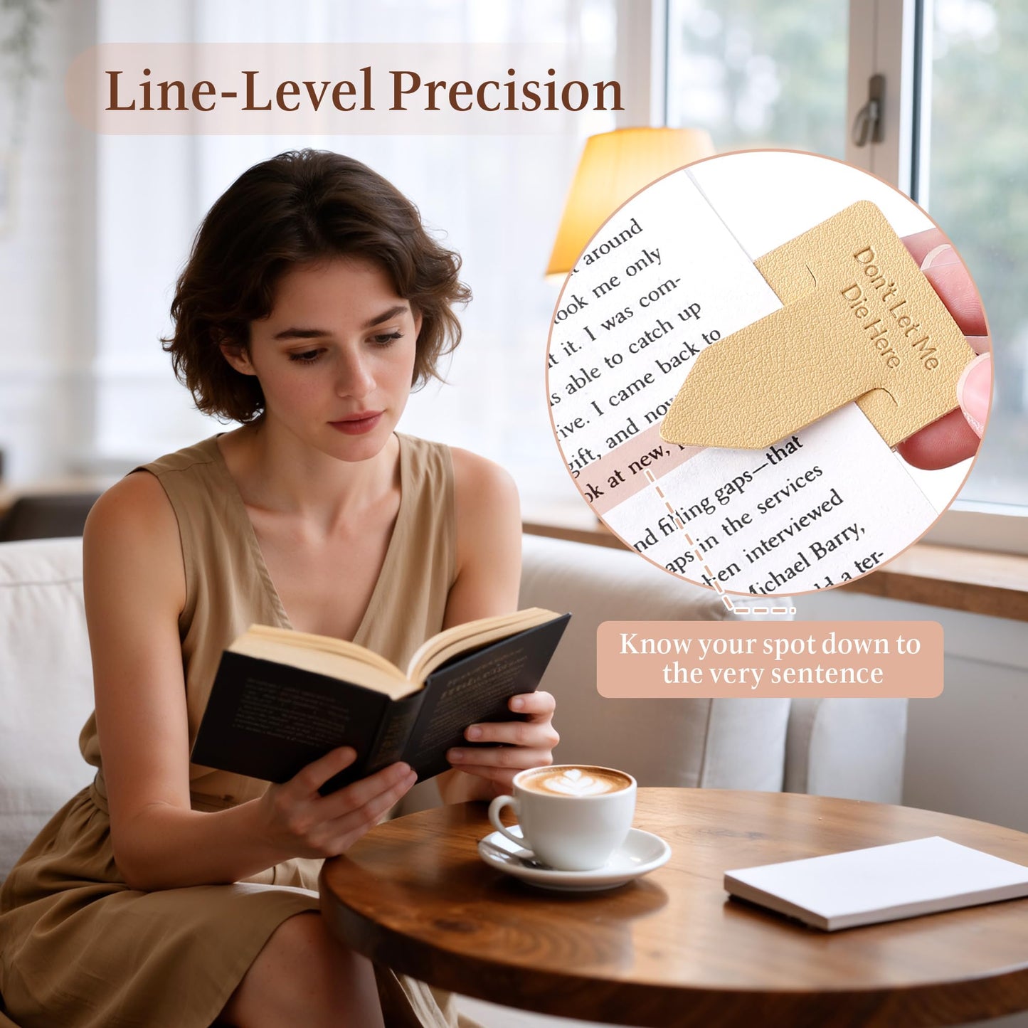 Leather Bookmark for Reading Women, BRIEFLY Left THE Universe Bookmarks, Index Book Marks for Book Lovers, 6 Pcs Light Color Set
