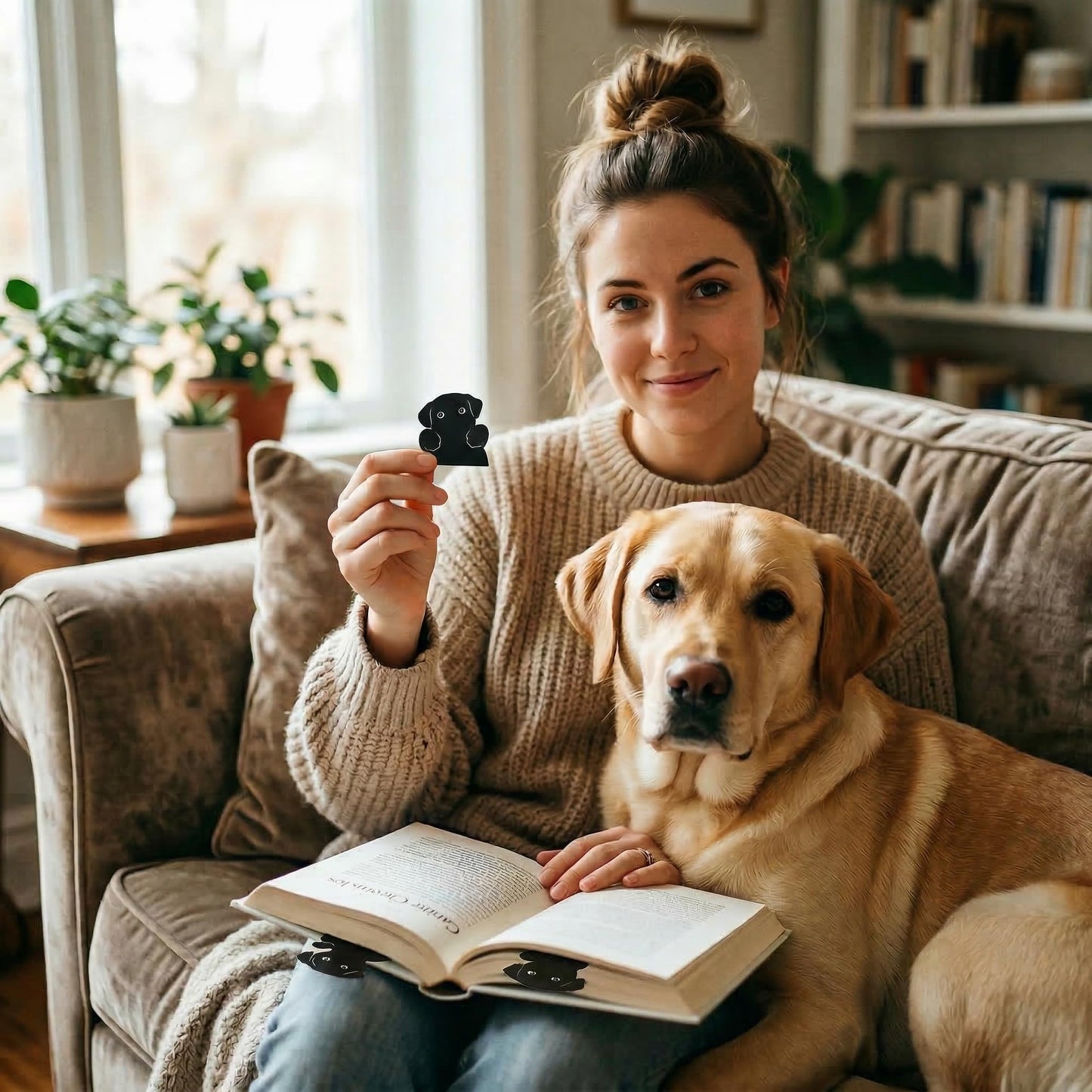 Magnetic Bookmarks for Reading Women – 6Pcs Cute Book Markers Clip Set for Dog Lovers - Dog Mom Gifts for Women - Bookish Gifts for Book Lovers - Page Markers for Reading School Office Home Supplies