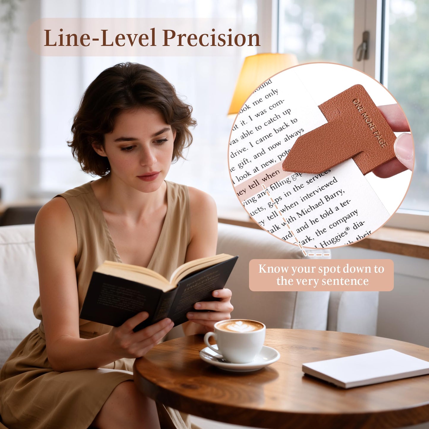 Leather Bookmark for Reading Women, BRIEFLY Left THE Universe Bookmarks, Index Book Marks for Book Lovers, 6 Pcs Light Color Set