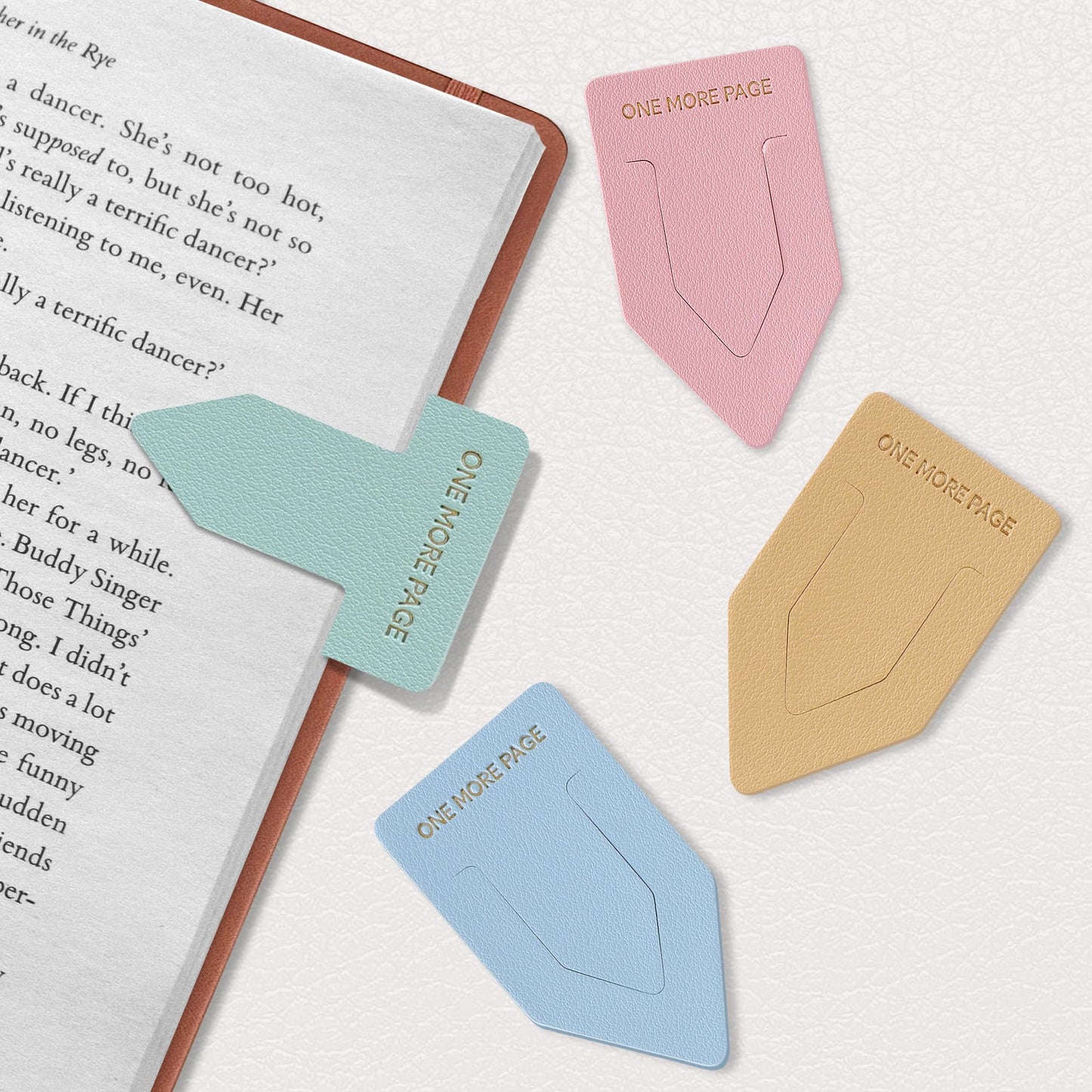 Leather Bookmark for Reading Women, BRIEFLY Left THE Universe Bookmarks, Index Book Marks for Book Lovers, 6 Pcs Light Color Set