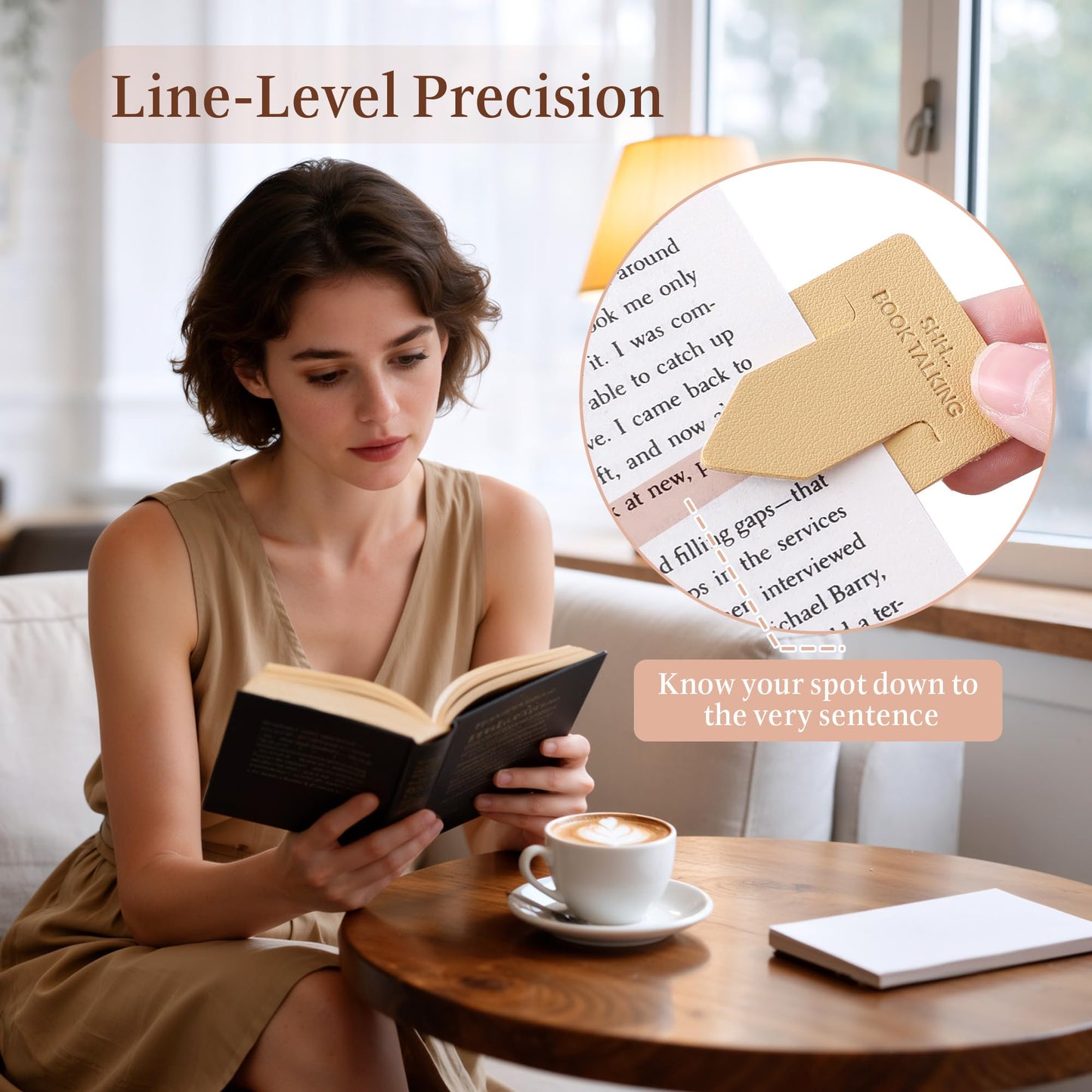 Leather Bookmark for Reading Women, BRIEFLY Left THE Universe Bookmarks, Index Book Marks for Book Lovers, 6 Pcs Light Color Set