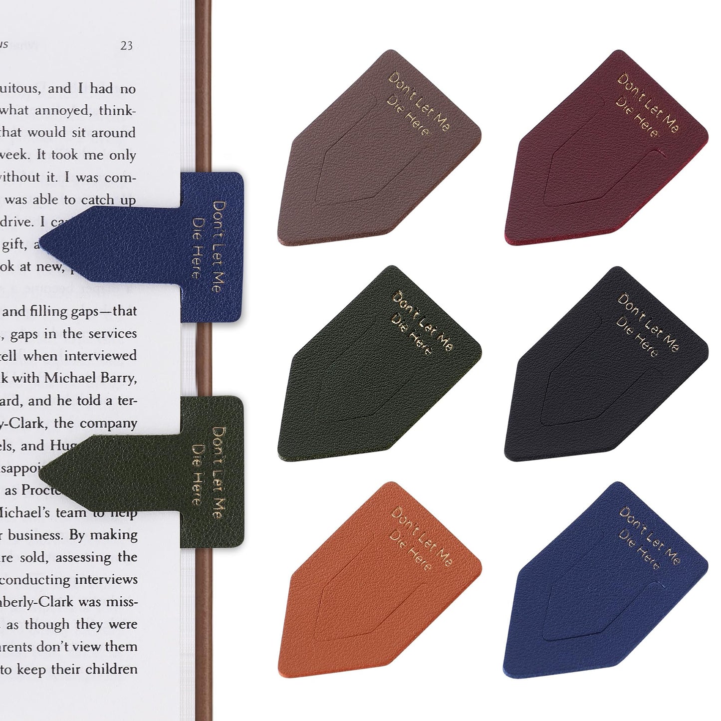 Leather Bookmark for Reading Women, BRIEFLY Left THE Universe Bookmarks, Index Book Marks for Book Lovers, 6 Pcs Light Color Set
