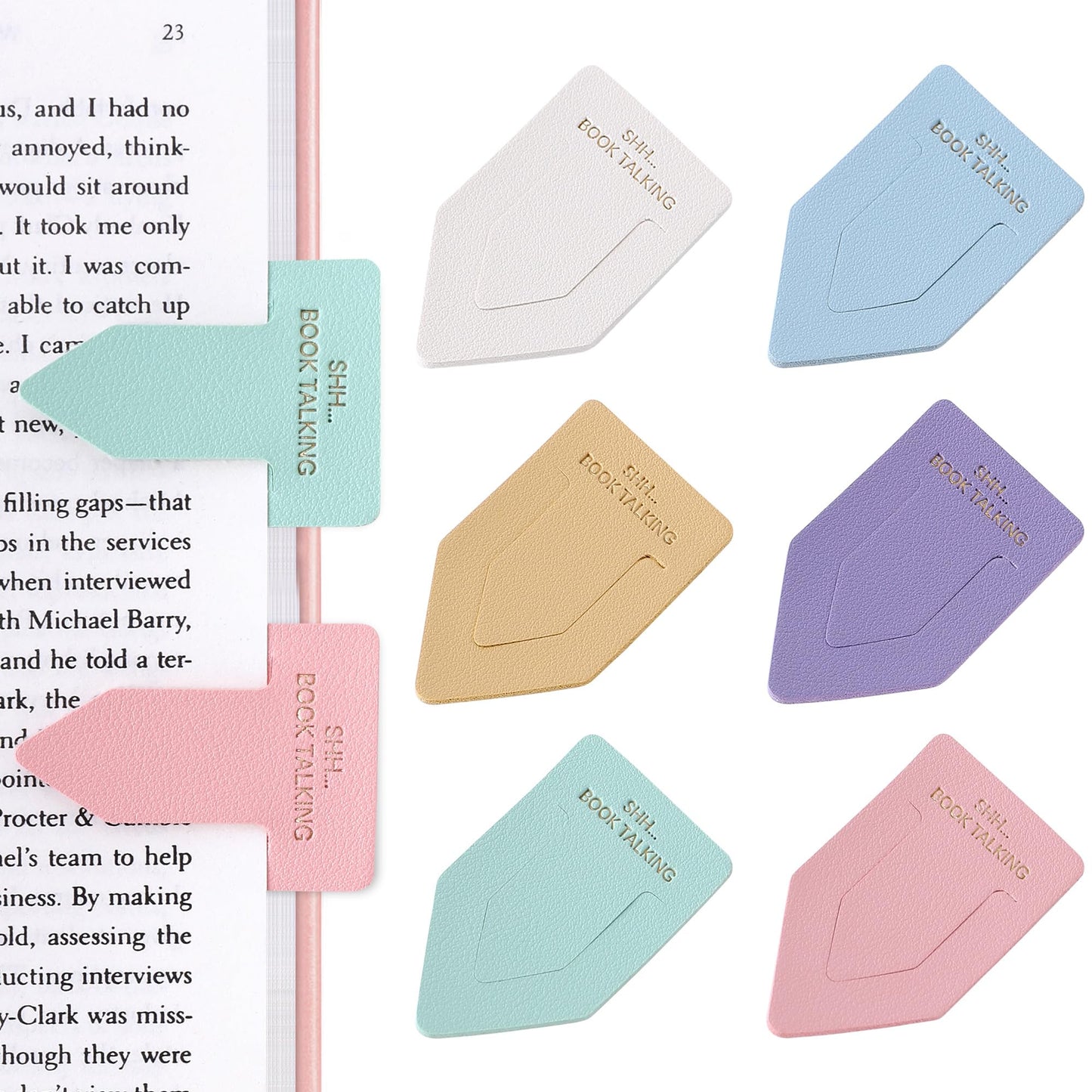 Leather Bookmark for Reading Women, BRIEFLY Left THE Universe Bookmarks, Index Book Marks for Book Lovers, 6 Pcs Light Color Set