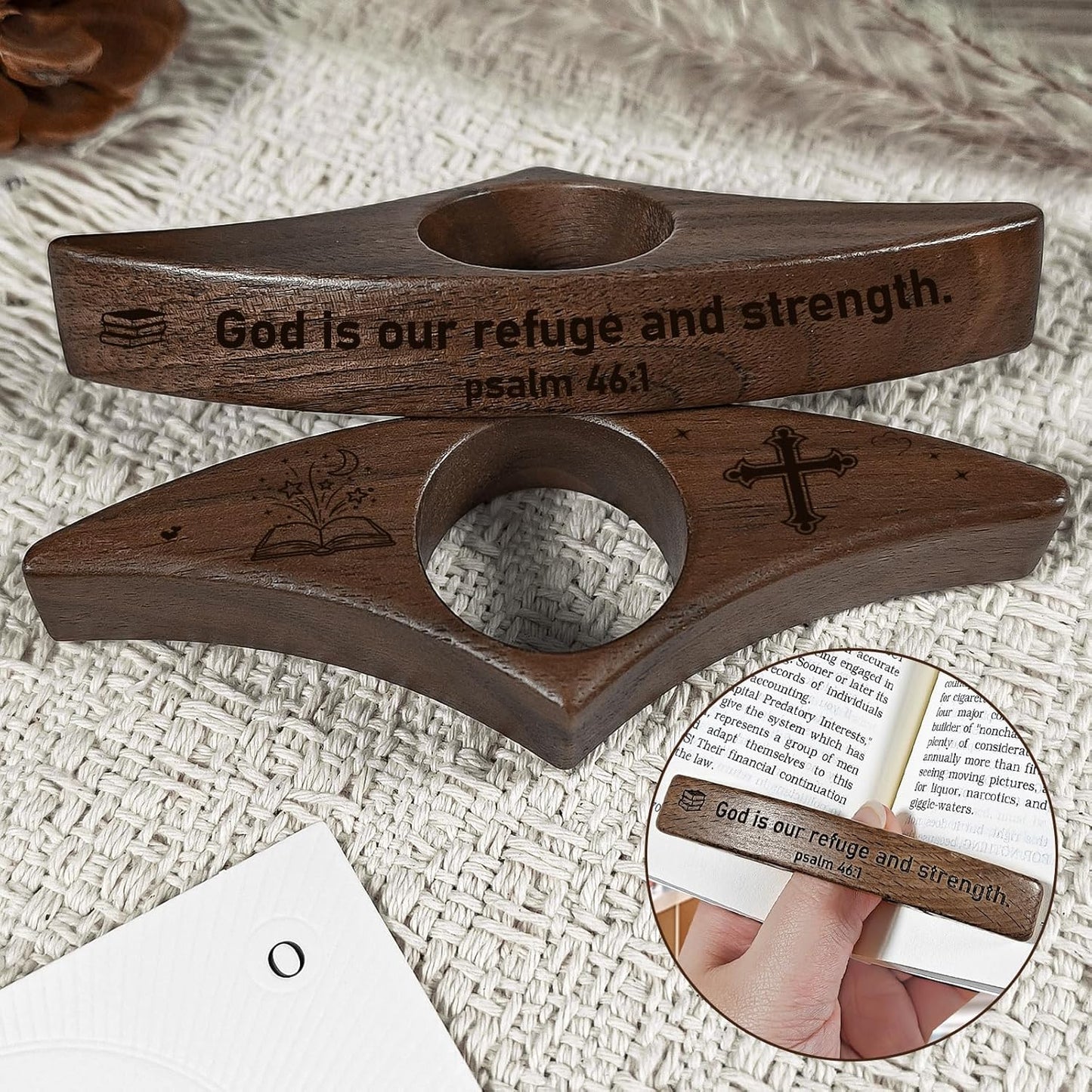 Personalized Wood Book Page Holder, Custom Book Page Holder,Handmade Thumb Bookmark, Custom Book Opener, Reading Accessories Gifts for Readers Book Lovers
