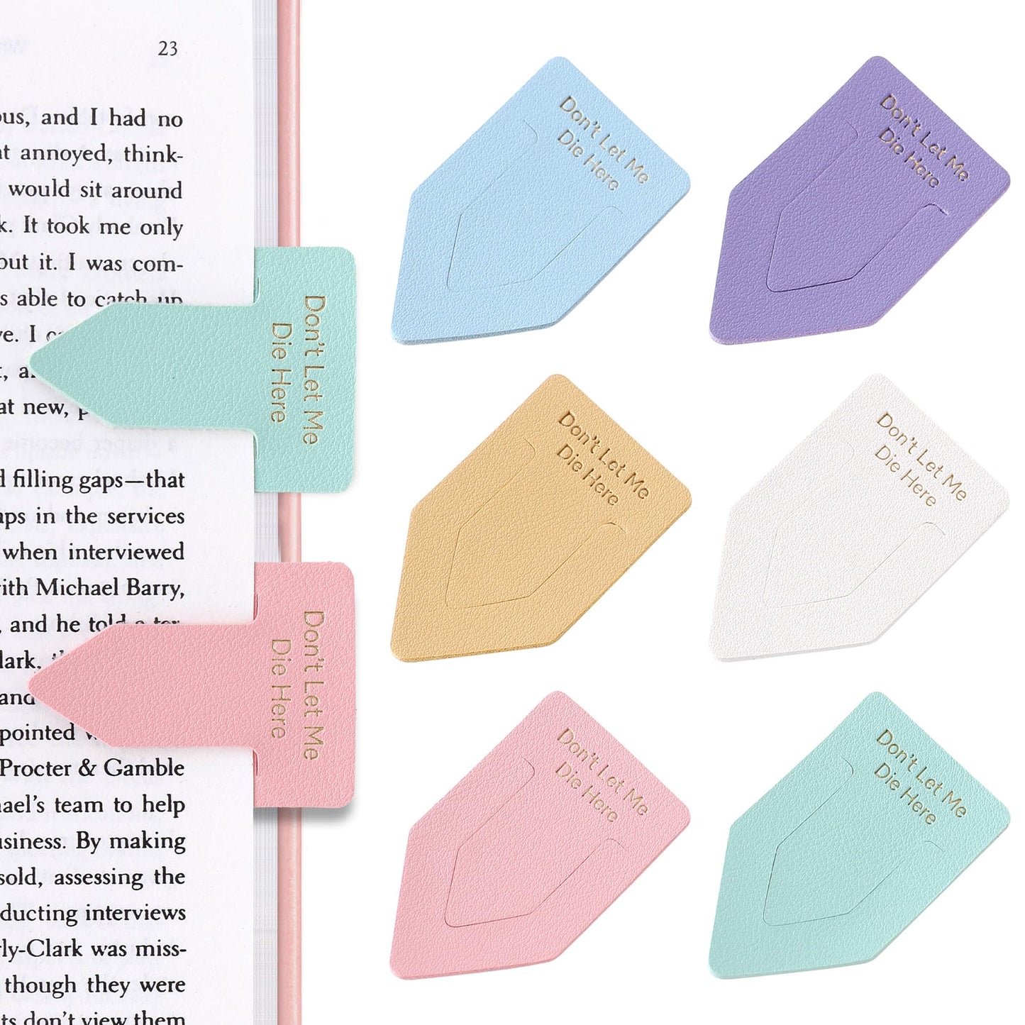 Leather Bookmark for Reading Women, BRIEFLY Left THE Universe Bookmarks, Index Book Marks for Book Lovers, 6 Pcs Light Color Set