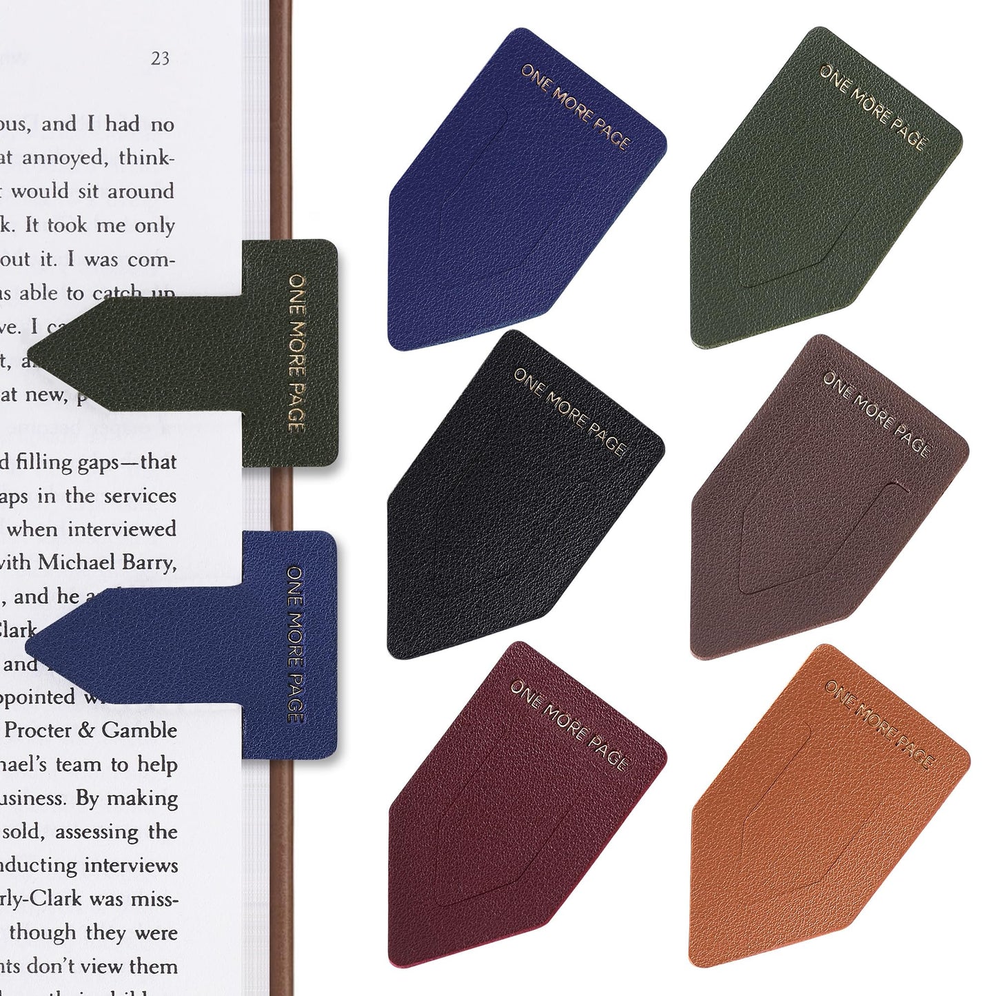 Leather Bookmark for Reading Women, BRIEFLY Left THE Universe Bookmarks, Index Book Marks for Book Lovers, 6 Pcs Light Color Set